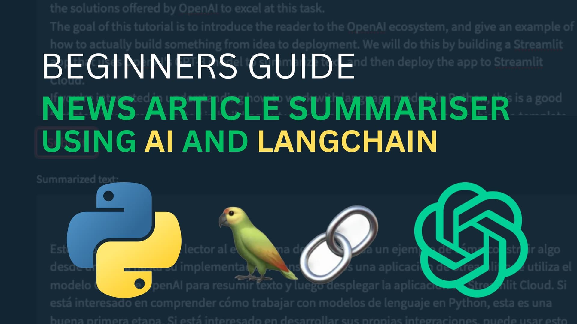 Build a News Article Summarizer with OpenAI's GPT-3 and Langchain